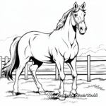 Clydesdale Horse in Nature Coloring Pages 4