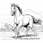 Clydesdale in Action: Farm-Scene Coloring Pages 2