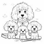 Cockapoos in Different Haircuts Coloring Pages 3