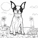 Color By Number Boston Terrier Coloring Pages 1