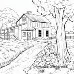 Color By Number Farm Scenes Coloring Pages 1