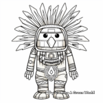 Color-by-Number Kachina Doll Coloring Pages 1