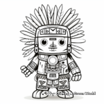 Color-by-Number Kachina Doll Coloring Pages 2