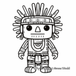 Color-by-Number Kachina Doll Coloring Pages 3