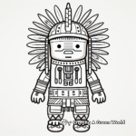 Color-by-Number Kachina Doll Coloring Pages 4