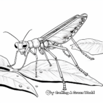 Color-By-Number Praying Mantis Coloring Page 2