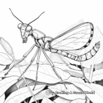 Color-By-Number Praying Mantis Coloring Page 4
