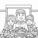 Color-by-Number Thanksgiving Sign Coloring Pages 3