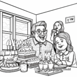 Color by Number: Dad's Birthday Party Scene Pages 4