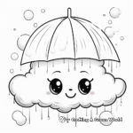 Color by Number: Rain Cloud Coloring Pages 2