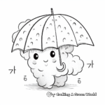 Color by Number: Rain Cloud Coloring Pages 4