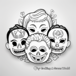 Color-Your-Own Halloween Masks Coloring Pages 3