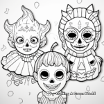 Color-Your-Own Halloween Masks Coloring Pages 4