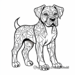 Colorful Abstract Cane Corso Coloring Pages 2