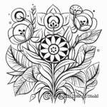 Colorful Abstract Floral Coloring Pages 2