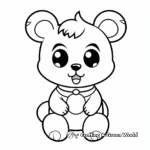 Colorful and Cute Hamster Coloring Pages 1