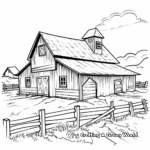 Colorful Barn and Farmland Coloring Pages 1