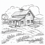 Colorful Barn and Farmland Coloring Pages 3