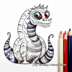Colorful Basilisk Creature Coloring Pages 2