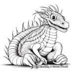 Colorful Basilisk Creature Coloring Pages 3