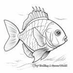 Colorful Bluegill Fish Coloring Pages 1