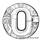 Colorful Bubble Letter O Coloring Pages 1