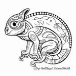 Colorful Chameleon Lizard Coloring Pages 1