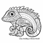 Colorful Chameleon Lizard Coloring Pages 2