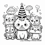 Colorful Circus Party Animal Coloring Pages 3