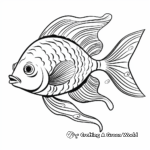 Colorful Clown Angelfish Coloring Pages 3