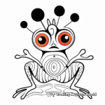 Colorful Clown Tree Frog Coloring Pages 1