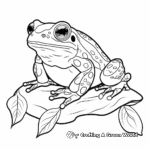 Colorful Clown Tree Frog Coloring Pages 2