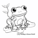Colorful Clown Tree Frog Coloring Pages 4