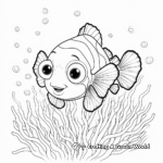 Colorful Clownfish and Anemone Home Coloring Pages 3