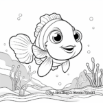 Colorful Clownfish and Anemone Home Coloring Pages 4