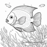 Colorful Coral Reef & Angelfish Coloring Pages 2
