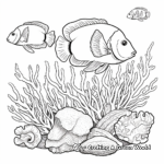 Colorful Coral Reef Inhabitants Coloring Pages 1