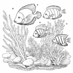 Colorful Coral Reef Inhabitants Coloring Pages 3