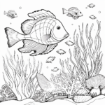 Colorful Coral Reef Inhabitants Coloring Pages 4