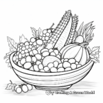 Colorful Cornucopia Coloring Pages for Beginners 1