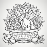 Colorful Cornucopia Coloring Pages for Beginners 4