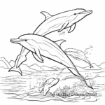 Colorful Dolphins Jumping High Coloring Pages 1