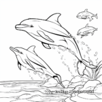 Colorful Dolphins Jumping High Coloring Pages 3