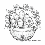 Colorful Easter Egg Basket Coloring Pages 1