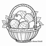 Colorful Easter Egg Basket Coloring Pages 3