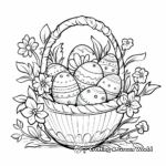 Colorful Easter Egg Basket Coloring Pages 4