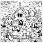 Colorful Easter Sunday Coloring Pages 1