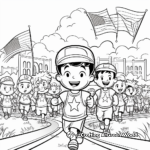 Colorful Field Day Parade Coloring Pages 1