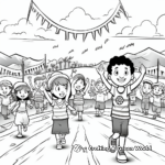 Colorful Field Day Parade Coloring Pages 2