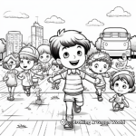 Colorful Field Day Parade Coloring Pages 3